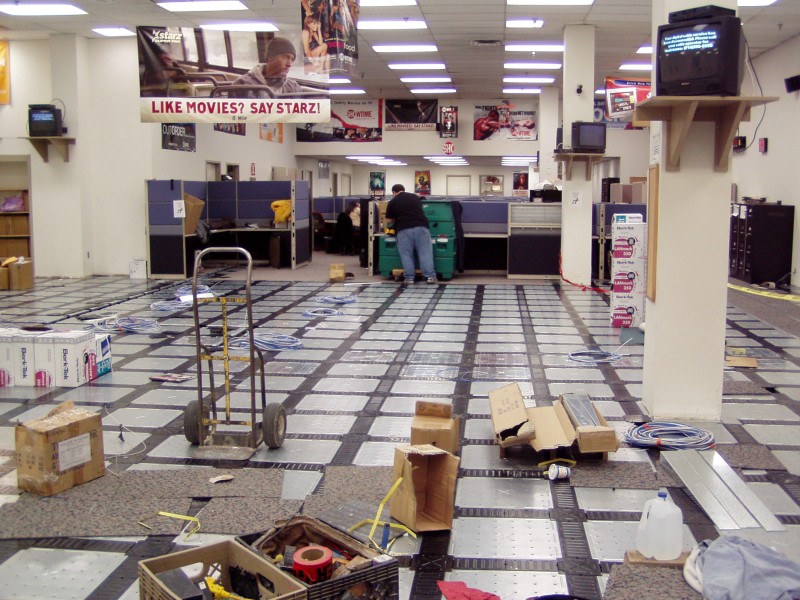 Camass access floor Case Study Photo, Time Warner flushing, USA