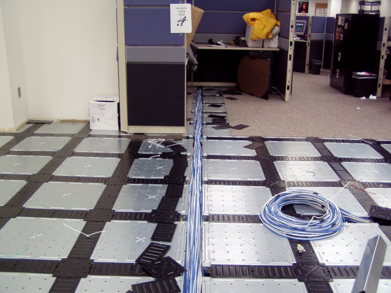 Camass access floor Case Study Photo, Time Warner flushing, USA